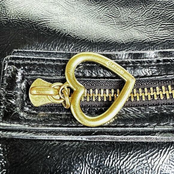 Coach Daisy Liquid Gloss Hobo Bag | Black Patent Leather Gold Hardware | Y2K EUC - Picture 14 of 16